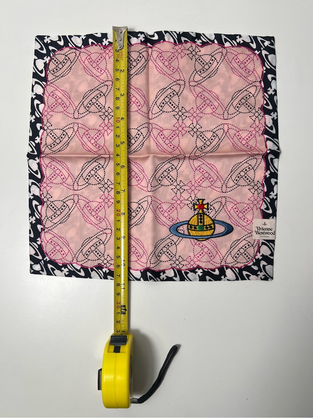 Vivienne Westwood Embroidered Orb Y2K Cotton Bandana Handkerchief Scarf - Picture 6 of 9
